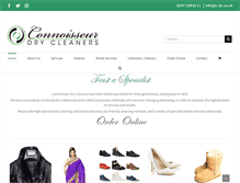 Tablet Screenshot of connoisseurdrycleaners.co.uk